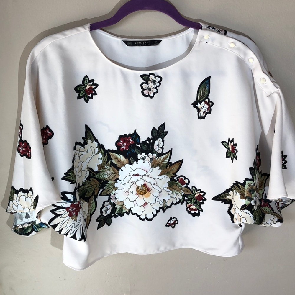 👘Florescent ZARA croptop! Japanese inspired 🌸🌺